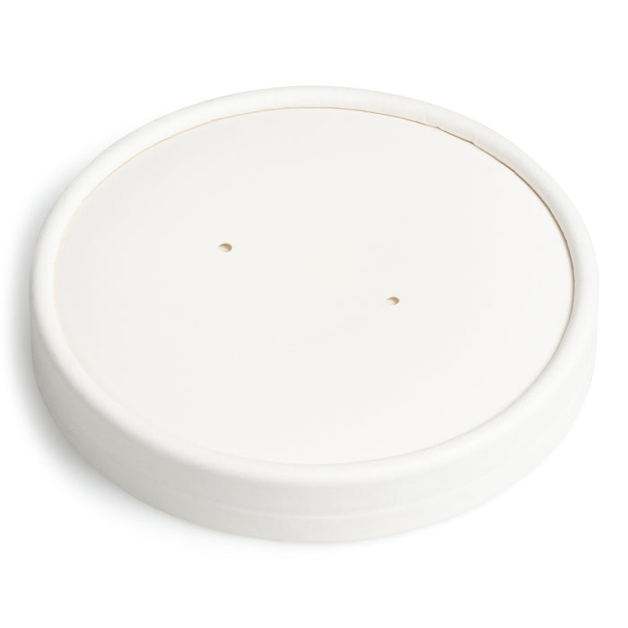 97mm White PLA Lined Paper Lids To Fit 16oz BioCups