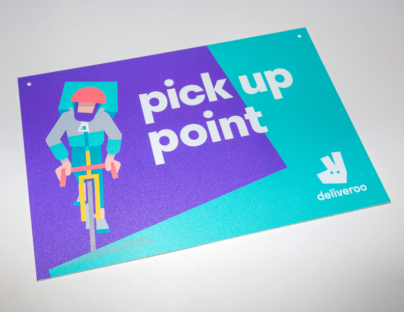 Deliveroo - 'Hanging' Rider Pick Up Point Sign