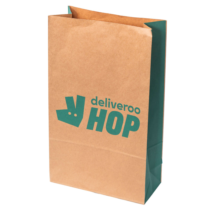 Deliveroo HOP Grab Bag - Virgin Brown 100gsm 510x310x140mm - 18 x 250/carton