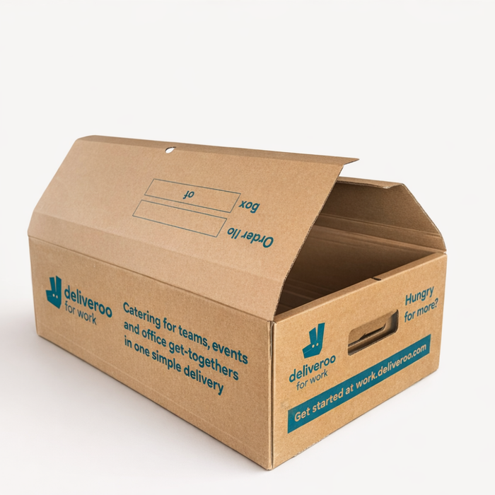 Deliveroo Catering Recyclable Cardboard Box