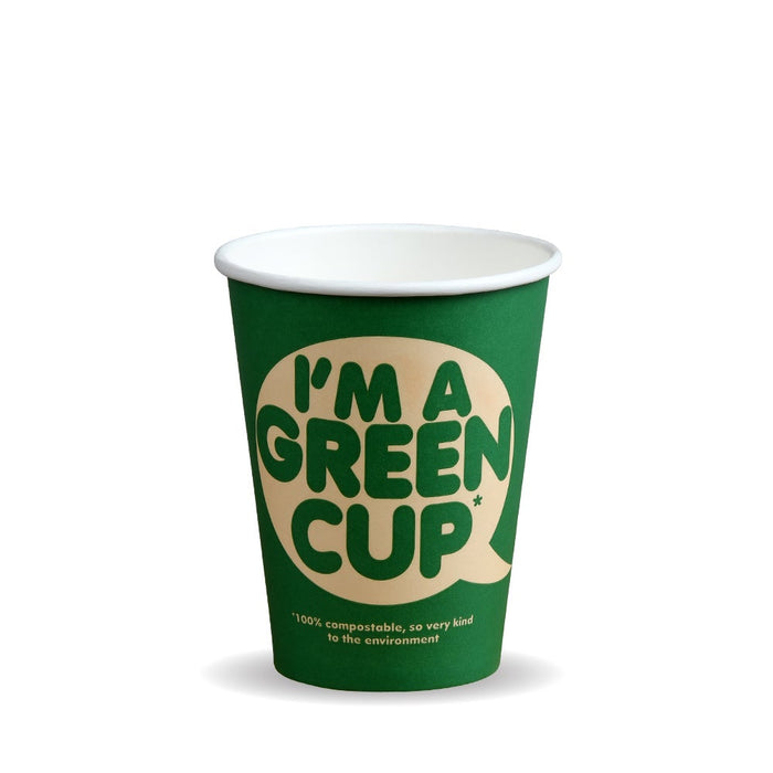 12oz Single Wall "I'm a Green Cup" Hot BioCups
