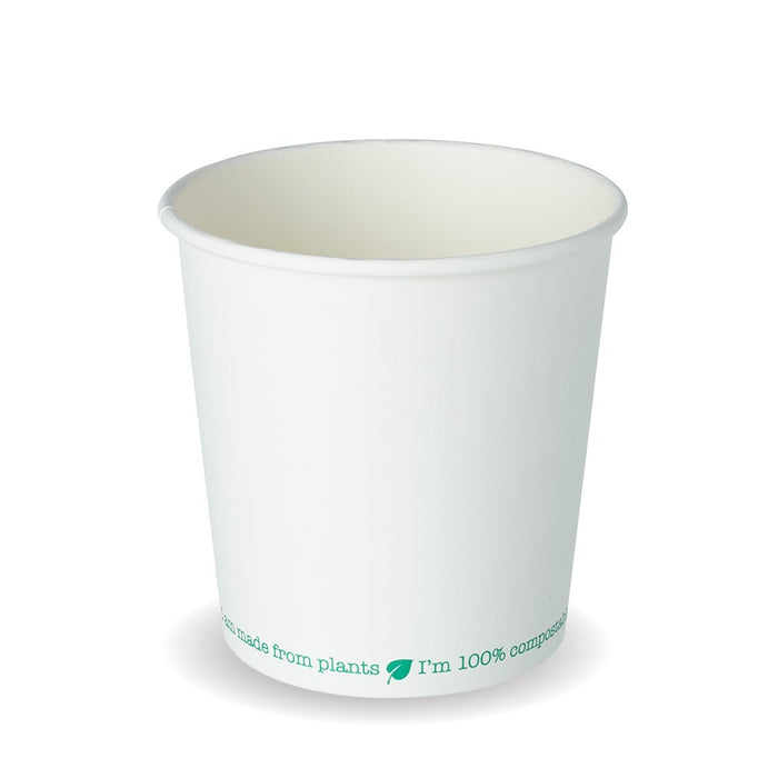 24oz White PLA-Lined Squat Soup Containers