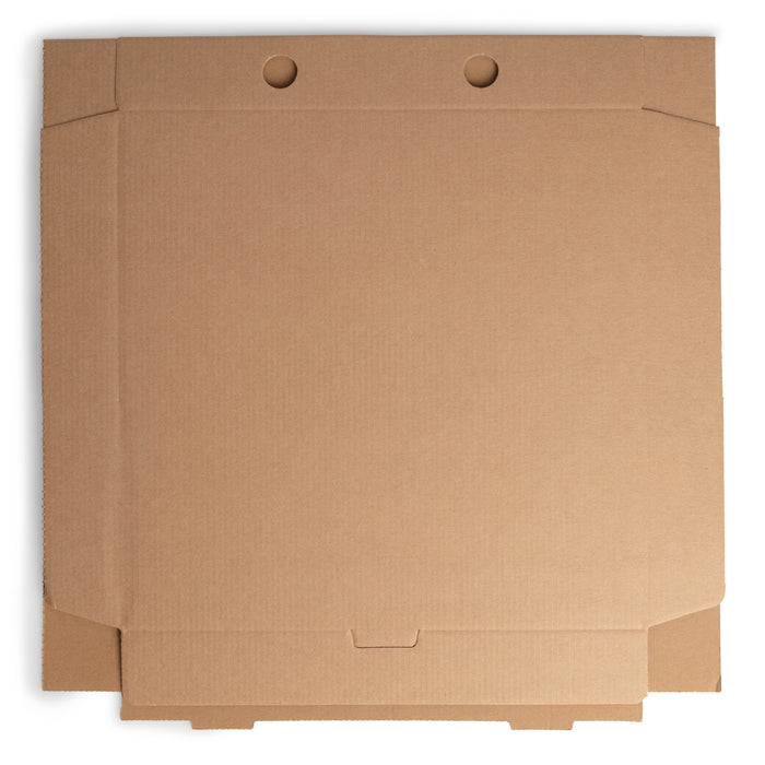 25 Plain Brown Pizza Boxes - Strong Takeaway Style Boxes For Food, Desserts & Postal Use (Size 16)