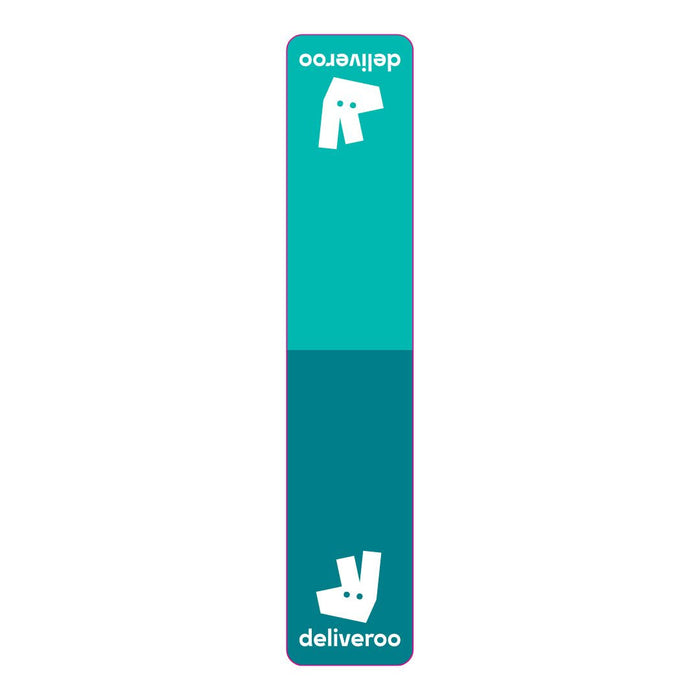 100 x 20mm Rectangular Deliveroo Brand Sealing Tape - Large Roll