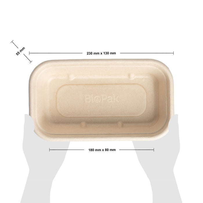 Biocane Box 1000ml Natural BioCane Containers — Deliveroo Packaging