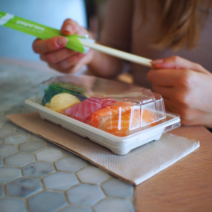 Small BioCane Sushi Tray PLA Lid